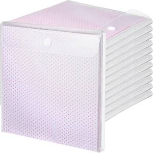 lot 44592 image: 24 Pcs 12 x 12 Scrapbook Paper Storage Organizer Top Loading Plastic Craft Paper Holder Storage Organization for Holding Scrapbook Vinyl Files Photos, Clear - Retail $22