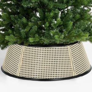 lot 5180 image: Metal Christmas Tree Collar, 28  D Christmas Decorative Base Cover for Christmas Tree, Tree Skirt, Tree Ring - Cream