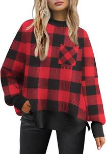lot 5234 image: Womens Oversized Sweaters 2025 Crewneck Long Sleeve Batwing Pullover Tops