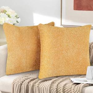 lot 5245 image: Silver Thread Chenille Throw Pillow Covers, 2Pack 18 x18 Inch Soft Decorative Pillow Cover Square Couch Pillows Accent Farmhouse Cushion Classy Luxury Covers for Couch Sofa Bedroom Living Room Home