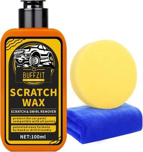 lot 5300 image: Car Scratch Remover & Polishing Compound - Effectively Eliminates Light Scratches, Hazy Paint, and Swirl Marks, Includes Sponges and Towels, 100ML3.4oz