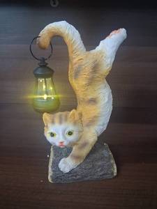 lot 13537 image: Resin Figurine of a Yoga Cat in an Inverted Pose, Ideal for Garden Decoration. These Cat Statues Are Perfect for Enhancing Your Front Patio, Balcony, Or Yard