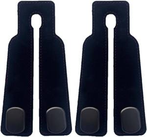 lot 13581 image: Car Hooks for Seat Headrest Purses Double Hanger for Car Back Seat Car Hooks for Purses and Bags Car Organization Accessories Handbag Holder (Black - 2pcs)