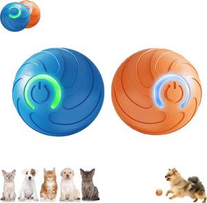 lot 13584 image: Smart Jumping Ball Toy for Dogs, Duraspin Dog Bouncing Ball, Interactive Bouncing Toys for Puppy Toys  2Pack-Orange & Bule
