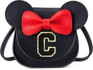 lot 13634 image: Toddler Purse Gifts for Girls, Little Girl Purse Kids Wallet Crossbody Bag Mini Mouse Ears Birthday Gifts for 3-8 Year Old Girl (C, Black)