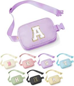 lot 13639 image: YOOLIFE Gifts for Girls Teen Girls Birthday Gifts - Personalized Gifts for Women, Gifts for Daughter Sister Friends, Purple Initial Crossbody Bag Belt Bag A