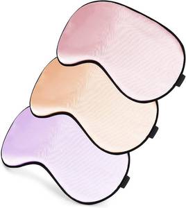 lot 13650 image: Lot Of 2 Sleep Mask, Super Soft Eye Masks with Adjustable Strap, Lightweight Comfortable Blindfold, Perfect Blocks Light for Men Women (Pink, Champagne Powder, Light Purple)