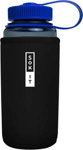 lot 13664 image: Sok It BotlSok Water Bottle Sleeve Insulated Neoprene Cover (Black, Fits 16oz CamelBak or Nalgene)