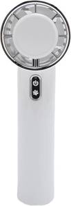 lot 13678 image: Portable Handheld Fan, 5 Speed High Wind Desktop Fan, Type C Rechargeable Battery Operated Mini Fans with Hanging Buckle for Office Indoor Outdoor, Cooling Accessories (White)