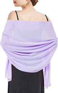 lot 13687 image: Chiffon Shawl Wraps Scarves for Formal Evening Party Dress, Bride Bridesmaid Shawl for Wedding