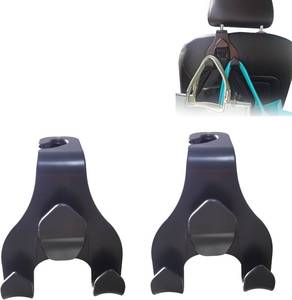 lot 13689 image: Car Purse Hook, Car Seat Hooks Car Hooks for Headrest, Headrest Hooks for Handbags and Grocery Bags (Black - 2 Pack)