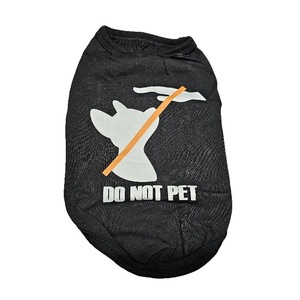 lot 13690 image: LOPHIPETS Do Not Pet Dog T-Shirt for Chihuahuas & Small Breeds - Soft Cotton Puppy Clothes with Warning Slogan Print Training Aid Apparel-BlackL