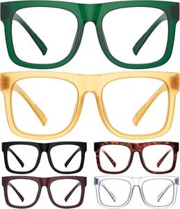 lot 13712 image: Eyekepper 6 Pack Metalless Screwless Spring Hinges Reading Glasses Women Men Readers Oversized Cheaters Eyeglasses 2.50