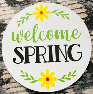 lot 13719 image: Welcome Spring Stencils for Front Door Painting on Wood 12