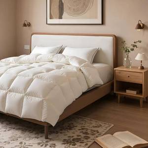 lot 111440 image: Retails for $150 Extra Fluffy White Goose Feather Down Fiber Comforter Queen 90 x90 , Super Cozy and Soft Hotel Quilted Duvet Insert Queen, Perfect for Luxurious Comfort for The Master Bedroom