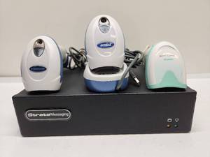 lot 31 image: Symbol Motorola Barcode Scanner Set with Strata Base
