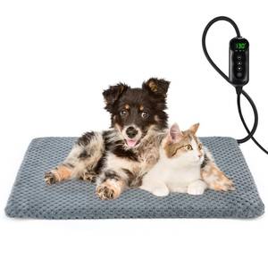 lot 1541 image: INVENHO Heated Dog Bed, Waterproof Adjustable Temperature Dog Cat Heating Pad with Timer, Indoor Pet Heating Pad for Cats Dogs Electric Pads for Dogs Cats, Pet Heated Pad (M 28 x 20)