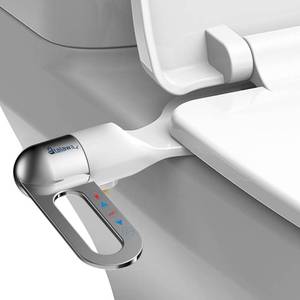 lot 1543 image: Bidet Toilet Seat Attachment Ultra Slim Bidet With Self Cleaning Dual Nozzle Adjustable Water Non Electric Bidet Fresh Water Spray for Sanitary and Feminine Wash (Sliver)