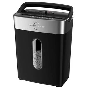 lot 1549 image: BONSEN Shredder for Home Office, 4 Gallons 8-Sheet Cross Cut Credit Card Shredder, Small Paper Shredder for Home Use, High Security Level P-4, ETL Certification (S3101)