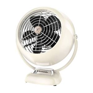 lot 1551 image: Vornado VFAN�� Jr. Vintage Fan, Small Metal Retro Air Circulator for Cooling & D�cor, 2 Speed Settings, Adjustable Tilt, Powerful Airflow, Vintage Fan for Home and Bedroom, Vintage White