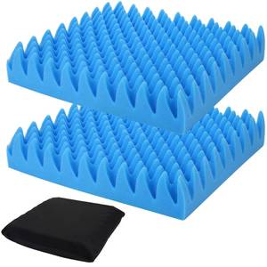 lot 1572 image: A 2 Pcs Egg Crate Foam Chair Cushion, Car Seat Cushion, Recliner Chair Pads with Black Cushion Cover, for Back, Hip, Sciatica, Coccyx, Tailbone Pain Relief