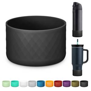lot 2253 image: Beonsky Silicone Boot for Owala Water Bottle 24 oz, Anti-Slip Protective Sleeve for FreeSipTwistFlip Stainless Steel Water Bottles Accessories
