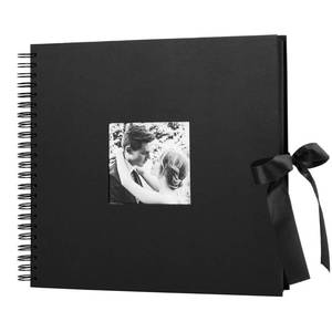 lot 2257 image: potricher 10x10 Inch DIY Scrapbook Photo Album Hardcover Blank Kraft Paper Scrap book for Wedding Anniversary Family (Black)