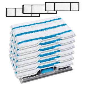 lot 2267 image: KEEPOW Reusable Mop Replacement Pads Compatible with Shark Vac Mop VM252 VM200 VC205 VM250 QM250 VM190 VM200P12, Washable Vacuum Mop Pad Refills, Upgraded Dirt Chamber for Floor Mop (136 Pads)