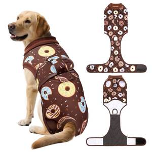 lot 2269 image: KAROKU Dog Surgery Suit, Breathable Surgical Recovery Suit for Female Spay Male Neuter, Anti-Licking Surgical Recovery Suit for Abdominal Wounds Skin Disease, Brown, Medium