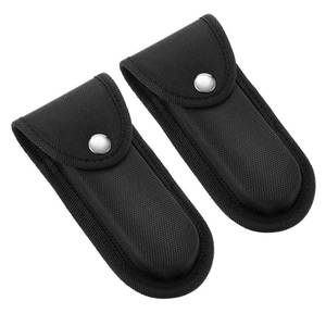 lot 2304 image: 2Pcs Nylon Pocket Knife Sheath, 5-5.5 Multitool Pouch, Folding Knife Belt Sheath with Snap Closure and Horizontal or Vertical Carry Belt Loop, Multitool Case for Outdoor or Daily Use, Larger Size