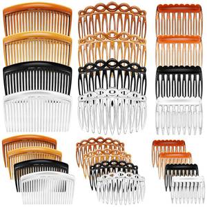 lot 2325 image: A 24 Pieces French Hair Side Combs Set Plastic Twist Comb Hair Clip Combs Accessories for Girls Women (911 23 Teeth Side)