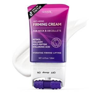 lot 2335 image: Neck Firming Cream with Roller, Tighten & Lift Neck & Chest Moisturizing Cream, Anti-Aging, Smooths Wrinkles & Crepey Skin, Visibly Firming, Multi-Peptide, Retinol, Collagen, Hyaluronic Acid 4.3 Fl Oz