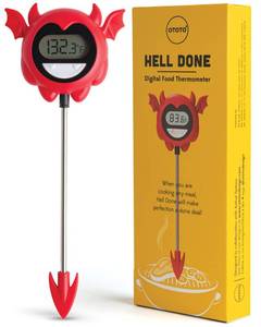 lot 2338 image: OTOTO Hell Done Halloween Meat Thermometer Digital - Spooky Food for Cooking, for Meat, Digital, Cooking Gifts, Cute Kitchen Gadgets