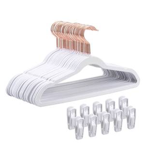 lot 3973 image: Tonswachic 14 Inch Velvet Kids Hangers 30 Pack - Ultra Durable Non Slip Felt Hanger for Big Kids & Preteens- Slim Space-Saving Childrens Closet Hangers for Heavy Clothes with 10 Hanger Clips - White