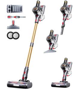 lot 3980 image: Cordless Vacuum Cleaner, 550W 45Kpa 60Mins Vacuum Cleaners for Home, Anti-tangle Stick Vacuum with Self-Standing, Wall Mount Charging, LDE Display, Wireless Vacuum for Carpet Pet Hair Hardfloor