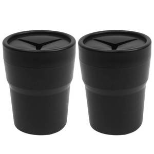 lot 4377 image: 2pcs Car Change Holder for Coins Storage, Piggy Bank Bucket Box to Store up to 120 Mixed Coins, Plastic Portable Can Organizer Cup Container for Desktop Home Bedroom Decoration Outdoor, Removable Lid