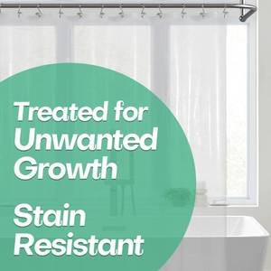 lot 4397 image: Mrs Awesome Extra Long Shower Curtain Liner 96 Length, Ceiling to Floor XL PEVA Plastic Shower Curtain for Bathroom Lightweight & Waterproof, 72 x 96, Clear