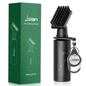 lot 4406 image: Jiskan Pro Golf Club Brush Cleaner with Retainer Clip and Squeeze Water Bottle 7.5 Inches Holds 4 Ounces of Water, Essentials Golf Accessories for Men, Best Golf Gifts for Men