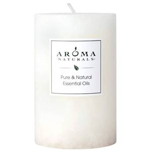lot 4419 image: Aroma Naturals Holiday Essential Oil Vanilla & Peppermint Scented Pillar Candle, Cool Wish, 2.5 inch x 4 inch