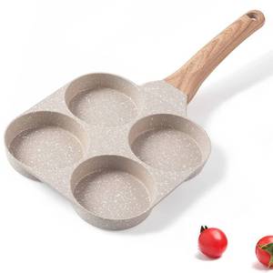 lot 4441 image: MIUGO Four-Cup Fried Egg Pan, Medical Stone Non-Stick Frying Pan for Breakfast,Divided Egg Omelet Pans Suitable for Gas Stove and Induction Cooker (3-inch eggs)