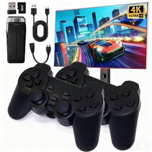 lot 4449 image: Retro Game Console Stick �� Plug & Play Wireless Video Game System with 20,000 Classic Games, 9 Emulators, 4K HDMI Output, 2.4GHz Dual Controllers, Arcade Stick for Adults(64G)