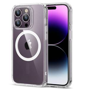 lot 4460 image: ESR for iPhone 14 Pro Case, Compatible with MagSafe, Shockproof Military-Grade Protection, Yellowing Resistant, Magnetic Classic Hybrid Case (HaloLock), Clear