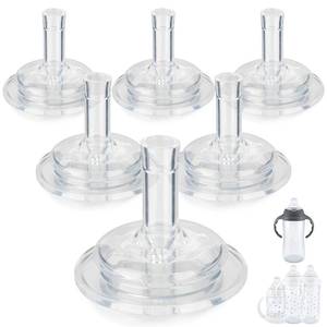 lot 4465 image: 6-Count Sippy Straw Cup Nipples for NUK Active Sippy Cup and Learner Cup,Soft Silicone Sippy Spuot Nipple,Variable Flow��6m