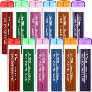 lot 8278 image: JOVITEC Color Pencil Lead Refills 0.7 mm Mechanical Lead Pencil Refills for Home Offices, 0.7 mm Hb, 6 Color Set(360)