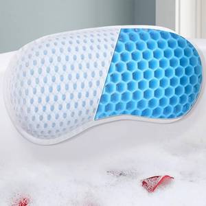 lot 8291 image: Bathtub Bath Pillows for Tub - Bathtub Pillow for Neck & Back Support with Ergonomic TPE, 4D Mesh Upgraded Bath Tub Pillow Headrest with 3 Strong Suction Cups & Hook, Bathroom Accessories, Spa Gifts