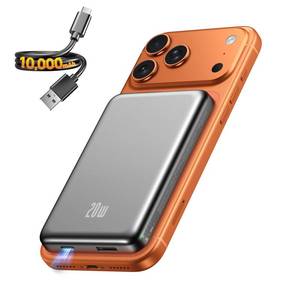lot 8292 image: Portable Charger for Magsafe Power Bank - 10000mAh Magnetic Phone Charger, USB-C 20W PD Fast Charging, Slim Wireless Battery Pack for iPhone 171615141312 Series, for Travel Cruise Essentials