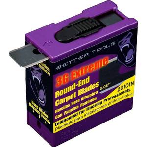 lot 8298 image: 0.017 Blue Slotted Blade (Round Corner) 3 G Extreme, 100 Pack Safety Dispenser, 10 DispensersInner Box