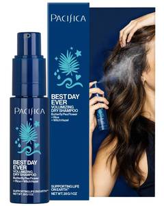 lot 8314 image: Pacifica Dry Shampoo Powder - Best Day Ever Waterless Shampoo & Instant Volumizer - adds Texture, Refreshes & Absorbs Oil, Non-Aerosol for Women of All Hair Types Natural & Vegan Dermatologist Tested