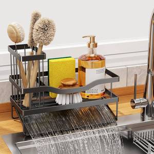 lot 8325 image: Sponge Holder for Kitchen Sink, Mecyfaty Sink Caddy with Self Drain Tray, Kitchen Sink Organizer, Stainless Steel Countertop Sink Sponge Holder for Dish Soap Kitchen Organizers and Storage Accessories