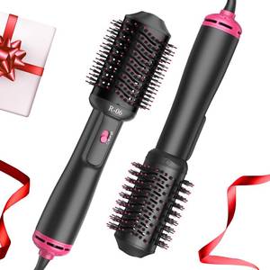 lot 8331 image: 4-in-1 Hair Dryer Brush - Blow Dryer and Styler in One, Hot Air Brush with Oval Barrel for Volumizing, Suitable for All Hair Types,Red Christmas Gifts